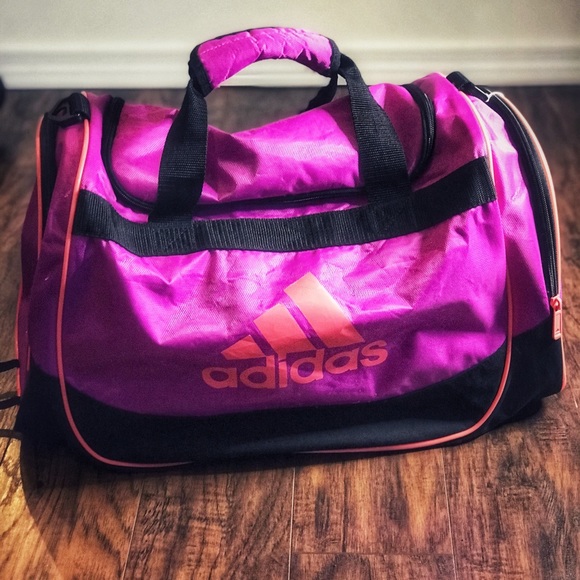 hot pink adidas duffle bag